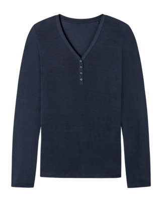 Longsleeve Schiesser Women 175478 Mix/Relax Blue