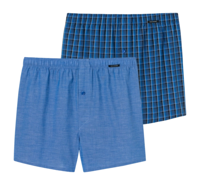 Boxer Schiesser Homme 180500 Multi Royal Blue (Lot de 2)