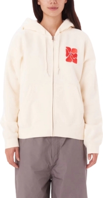 Hoodie Obey Women Flora Zip Hood Unbleached