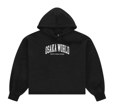 Hoodie Osaka Women Cropped College Black '25