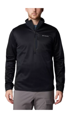 Zip Sweatshirt Columbia Men Tech Fleece Half Zip Black