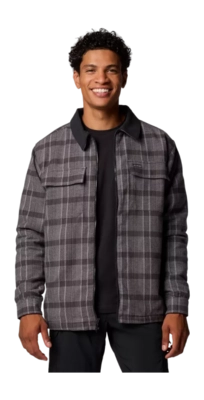 Hemd Columbia Herren Pitchstone Heavyweight Shirt Jacket Herren Black Boro Plaid