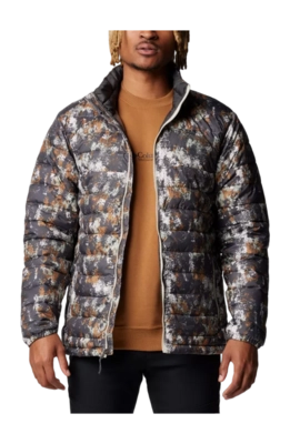 Jas Columbia Men Powder Lite II Printed Jacket Dark Stone