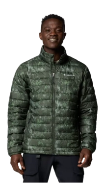 Jas Columbia Men Powder Lite II Printed Jacket Greenscape Timberwild