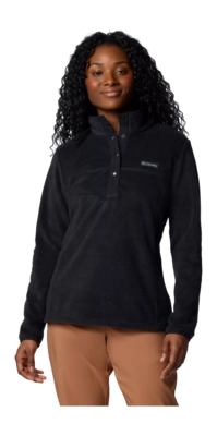 Vest Columbia Women Benton Springs 1/2 Snap Pull Over II Black