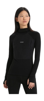 Hoodie Icebreaker Women ZoneKnit Insulated LS Black