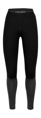Legging Icebreaker Women ZoneKnit 260 Black Jet Heather Carbon