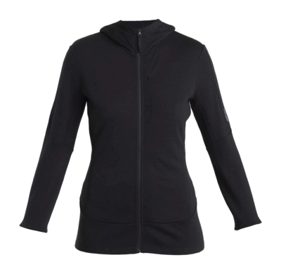 Gilet Icebreaker Femme Merino 260 Quantum IV LS Zip Ho Black