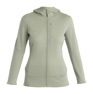Vest Icebreaker Women Merino 260 Quantum IV LS Zip Ho Lichen