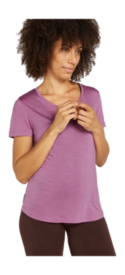 T-Shirt Icebreaker Women Merino 125 Cool-Lite Sphere III SS Scoop Tee Deco