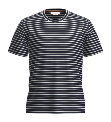 T-Shirt Icebreaker Homme Merino 125 Cool-Lite Drayden SS Tee Stripe Midnight Navy Snow