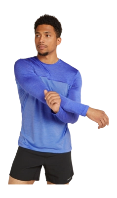 Ondershirt Icebreaker Men Merino 125 Cool-Lite Sphere LS Tee CB Baja/Brilliant/CB