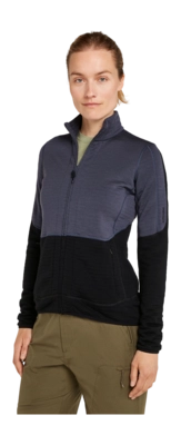 Vest Icebreaker Women Merino 400 RealFleece Descender LS Z Graphite/Black/CB