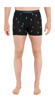 Boxer Icebreaker Homme Merino 150 Anatomica Boxers Ski Day Black/AOP