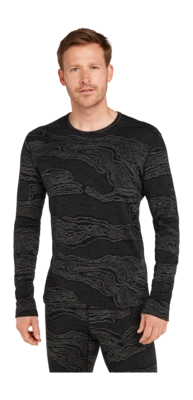 Ondershirt Icebreaker Men Merino 260 Vertex LS Crewe Snow Guide Black/Galaxy