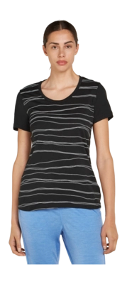 T-Shirt Icebreaker Femme Merino 150 Tech Lite SS Scoop T Sea of Summits Black