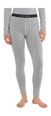 Legging Icebreaker Women Merino 260 Vertex Leggings On-Piste Snow/Black