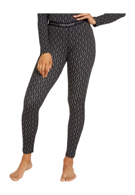Legging Icebreaker Femme Merino 260 Vertex Legging On-Piste Black/Snow
