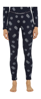 Legging Icebreaker Femme Merino 260 Vertex Legging FallFlakes Midnight Navy/Snow