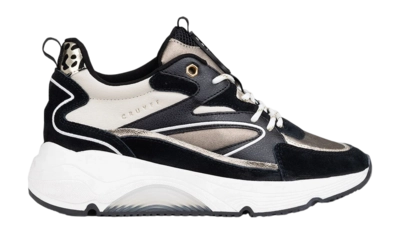 Cruyff Footwear Madina Bold - Suede/Textile/Tumbled Black/Bronze/Creme