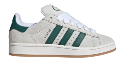 adidas Unisex Campus 00s Crystal White / Core White / Collegiate Green