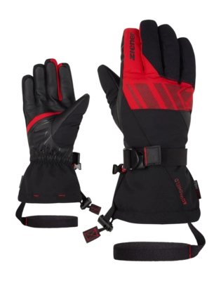 Handschoen Ziener Men Ghalion AS(R) Glove Ski Alpine Black/Red Salsa