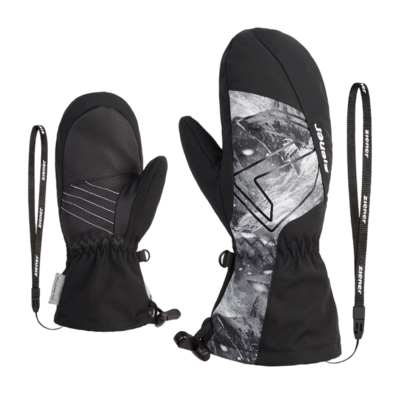 Want Ziener Kids Lavalino AS(R) AW Mitten Glove Black/Grey Mountain Print