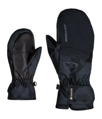 Want Ziener Kids Levin GTX Mitten Glove Black/Gray Ink Camo