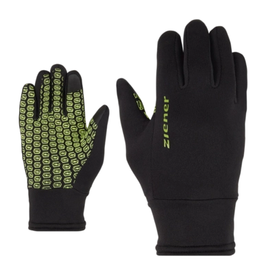 Handschoen Ziener Kids Lisanto Touch Glove Multisport Black/Bitter Lemon