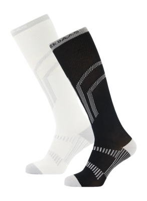 Ski Socks Poederbaas Unisex Giftbox Black White (2 pack)