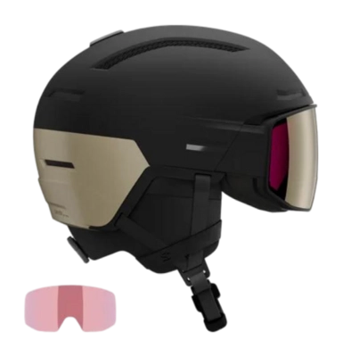 Casque de Ski Salomon Unisex Driver Prime Sigma Plus Black/Light Bronze Metal