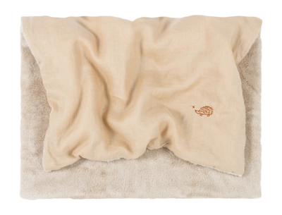 Babydecke Nobodinoz L1N0 Embroid. Winter Blanket French Linen Sand