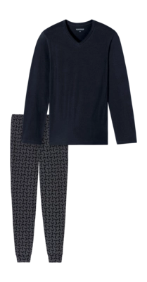 Pyjama Schiesser Men 181922 Casual Essentials Nightblue