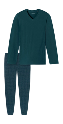 Pyjama Schiesser Men 181922 Casual Essentials Petrol