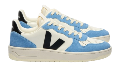 Veja Men V-10 Leather Pure Black Aqua