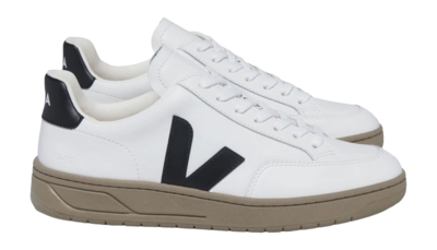 Veja Men V-12 Leather Extra-White Black Dune