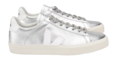 Veja Women Campo Chromefree Leather Silver White
