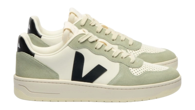 Veja Women V-10 Leather Pure Black Clay