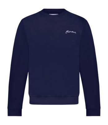 Pull Col Rond Flâneur Homme Signature Sweater Navy