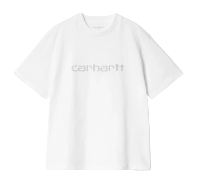 T-Shirt Carhartt WIP S/S Rivet Script Damen White / Silver