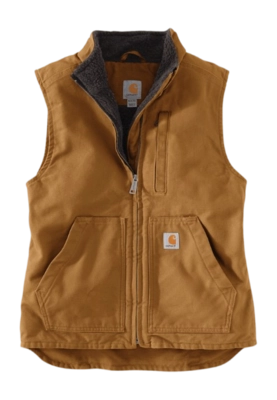 Bodywarmer Carhartt Women Sherpa Lined Mock Neck Vest Carhartt Brown