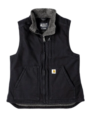 Gilet de Corps Carhartt Women Sherpa Lined Mock Neck Vest Black