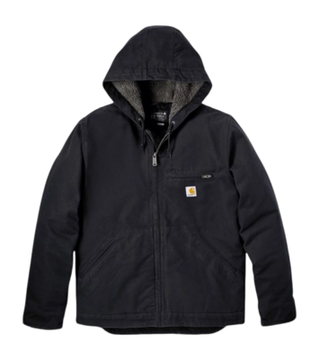 Jas Carhartt Men Washed Duck Sherpa Lined Jacket Black