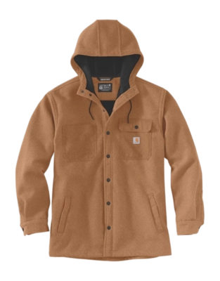 Vest Carhartt Men Wind & Rain Bonded Shirt Jac Oiled Walnut Heather