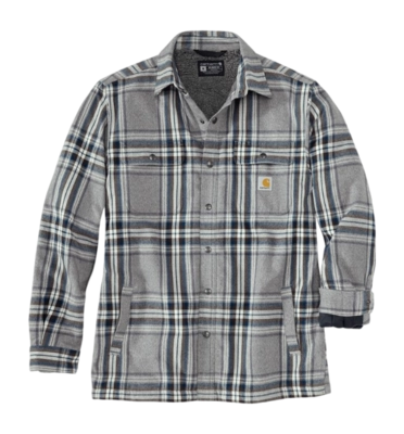 Gilet Carhartt Men Flannel Sherpa Lined Shirt Asphalt