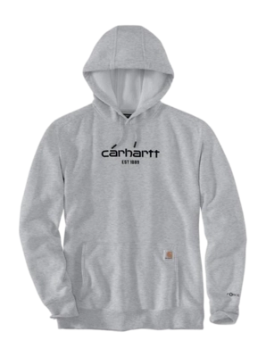 Hoodie Carhartt Men Lightweight Logo Graphic Asphalt Heather