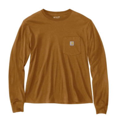 Longsleeve Carhartt Women Lightweight Pocket Carhartt Brown