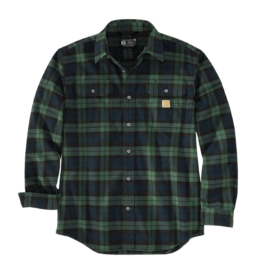 Shirts Carhartt Men Flannel Plaid Shirt Frosted Balsam