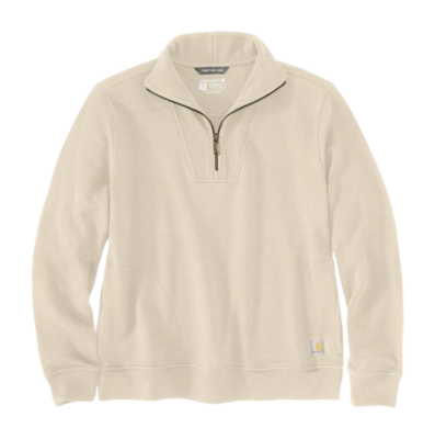Trui Carhartt Women Fiber Series Half-Zip Sweatshirt Oat Milk