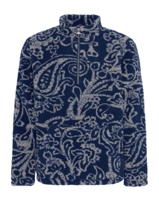 Jumper Barbour Men Fergus Half Zip Fleece Navy